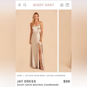Selling Birdy Grey Champagne bridesmaid dress. Size small, size 4-6.